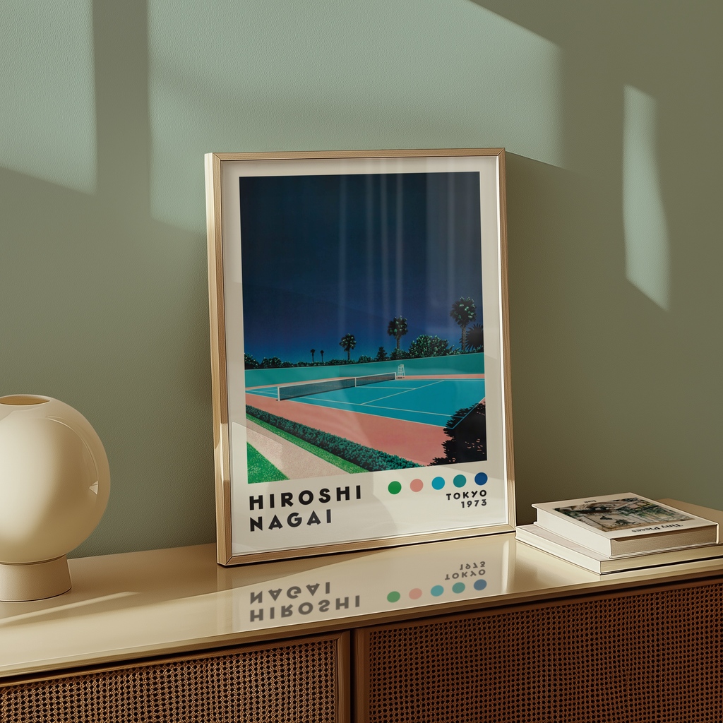 Hiroshi Nagai Tropical poster visualiserad på vägg – från Bozetto i hög kvalitet