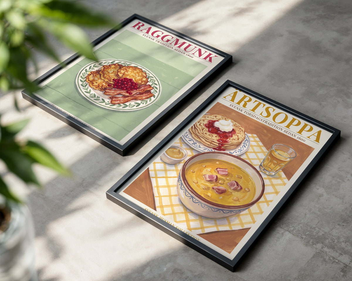 Ärtsoppa Poster – två posters i rum 2