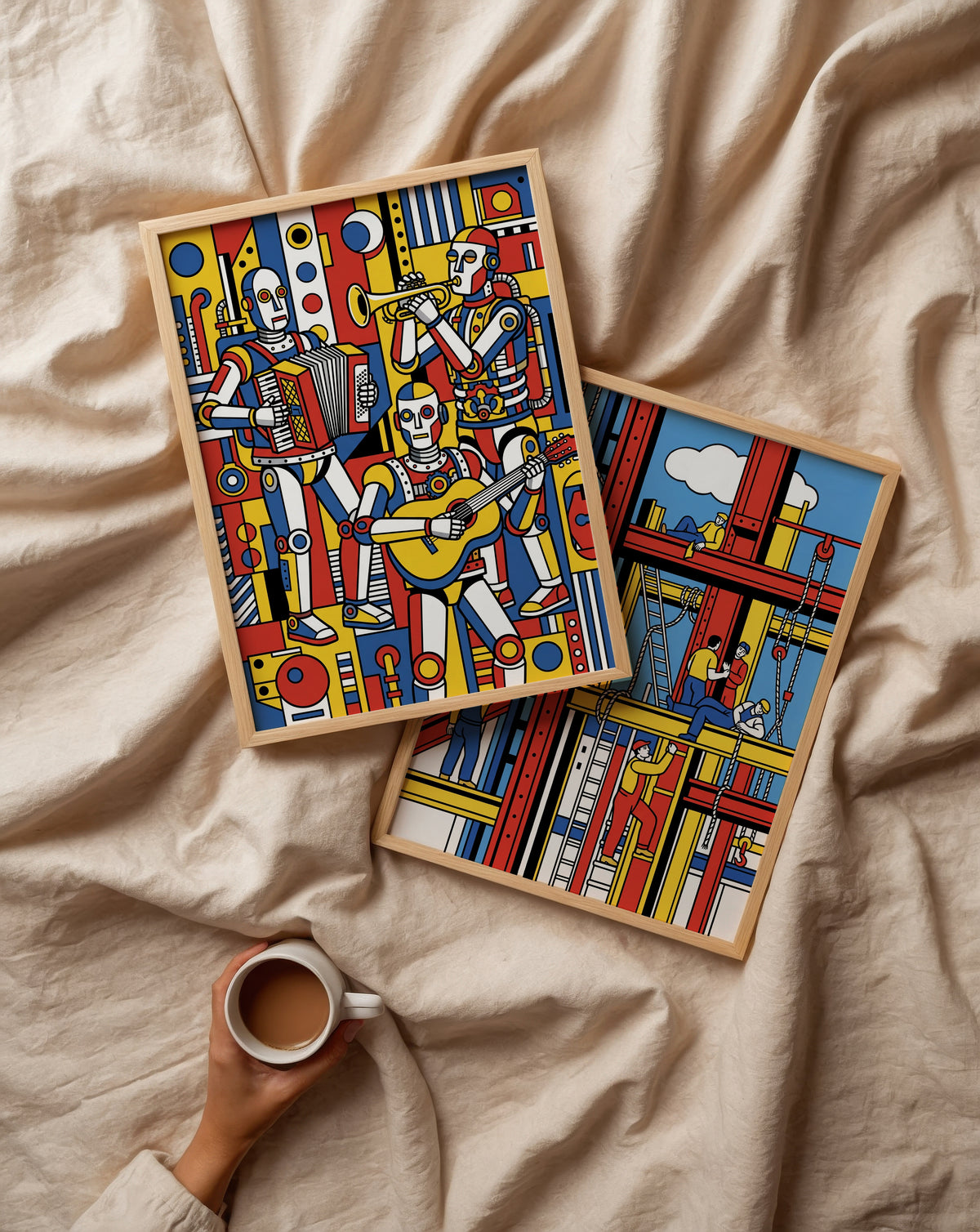 Fernand Leger The Musicians Poster – två posters i rum 1