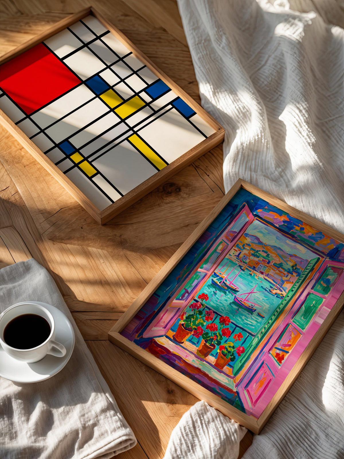 Henri Matisse Window on the Harbour Poster – två posters i rum 1