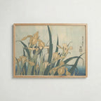Katsushika Hokusai Irises and Grasshopper 1833 Poster – ekram