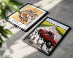 Rapeseed Rush Hour Poster – två posters i rum 1