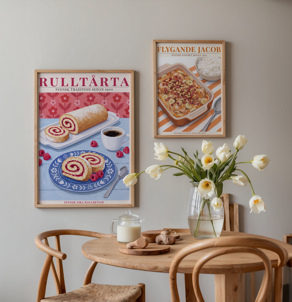 Rulltårta Poster – två posters i rum 2