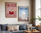 Ski Club Negroni Poster – två posters i rum 1