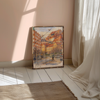 Mockup av Göteborg Golden Hour affisch på vägg – köp enkelt hos Bozetto i hög kvalitet