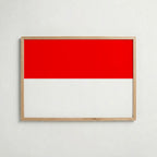 Indonesia National Flag Poster i ekram – inramad konsttryck för stilren inredning hos Bozetto