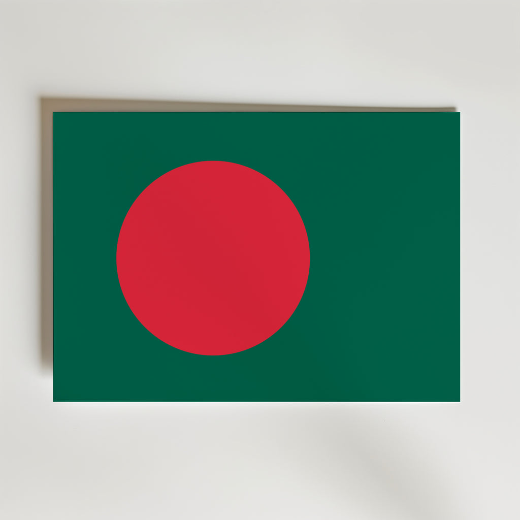Bangladesh National Flag Poster – modern konst och stilren konsttryck för hemmet hos Bozetto