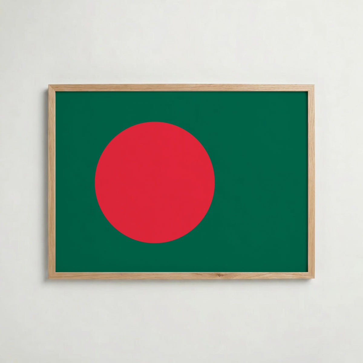 Bangladesh National Flag Poster i ekram – inramad konsttryck för stilren inredning hos Bozetto