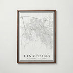 Linköping Karta poster i flera storlekar – jämför mått och välj rätt hos Bozetto