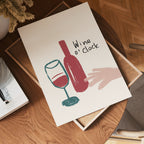 Wine O'Clock – affisch med snyggt motiv, köp enkelt hos Bozetto i flera storlekar