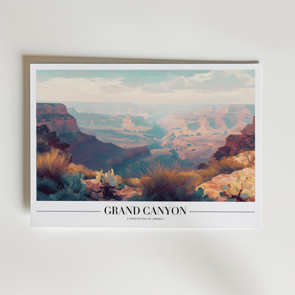 Grand Canyon – stilfullt konsttryck från Bozetto, tryckt på matt finpapper i hög tryckkvalitet