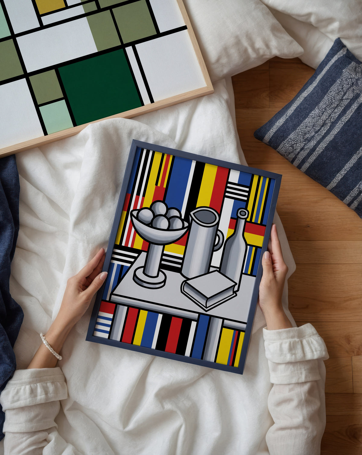 Fernand Leger Still Life with Fruit Bowl Poster – två posters i rum 2