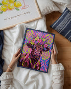 Flower Bull Poster – två posters i rum 2