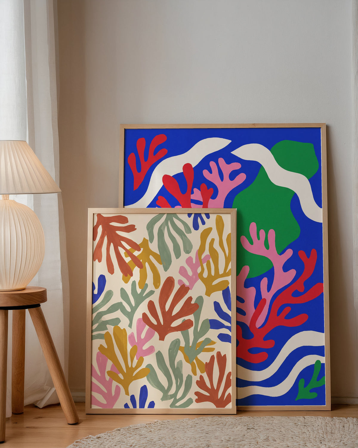 Henri Matisse Seaweed and Coral Poster – två posters i rum 2