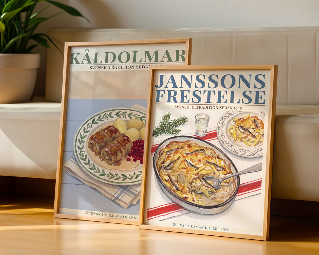Janssons frestelse Poster – två posters i rum 3