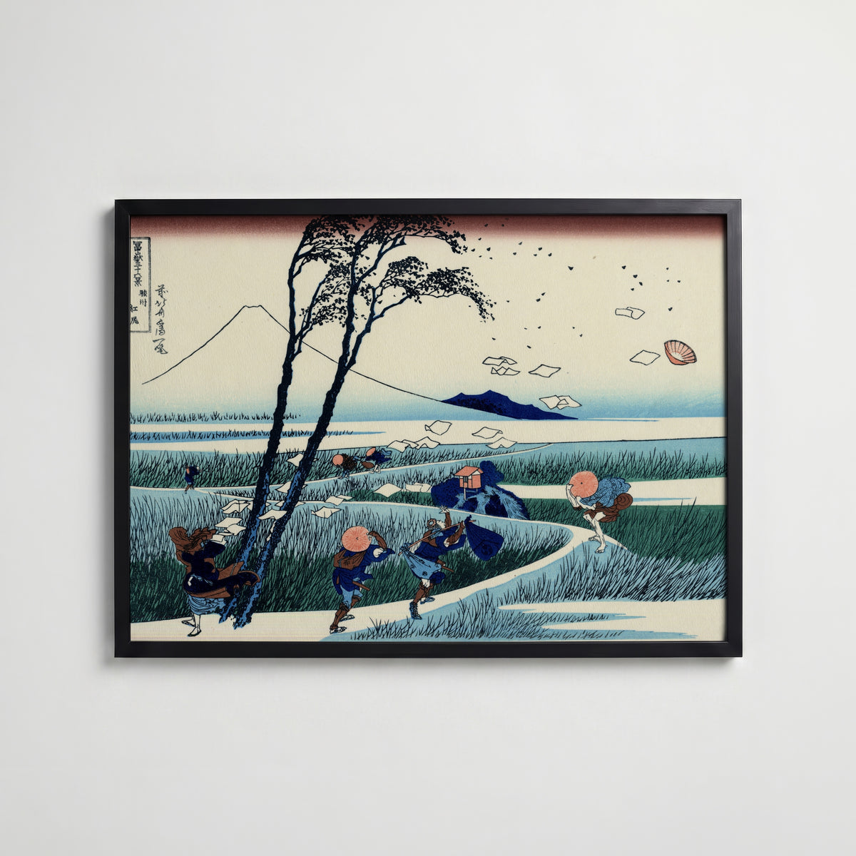 Katsushika Hokusai Ejiri in Suruga Province 1831 Poster – svart ram