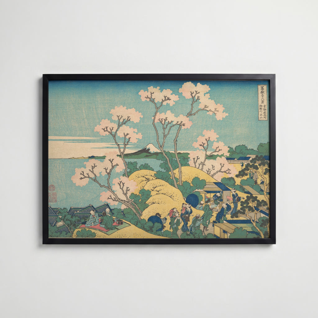 Katsushika Hokusai Fuji from Gotenyama at Shinagawa 1831 Poster – svart ram
