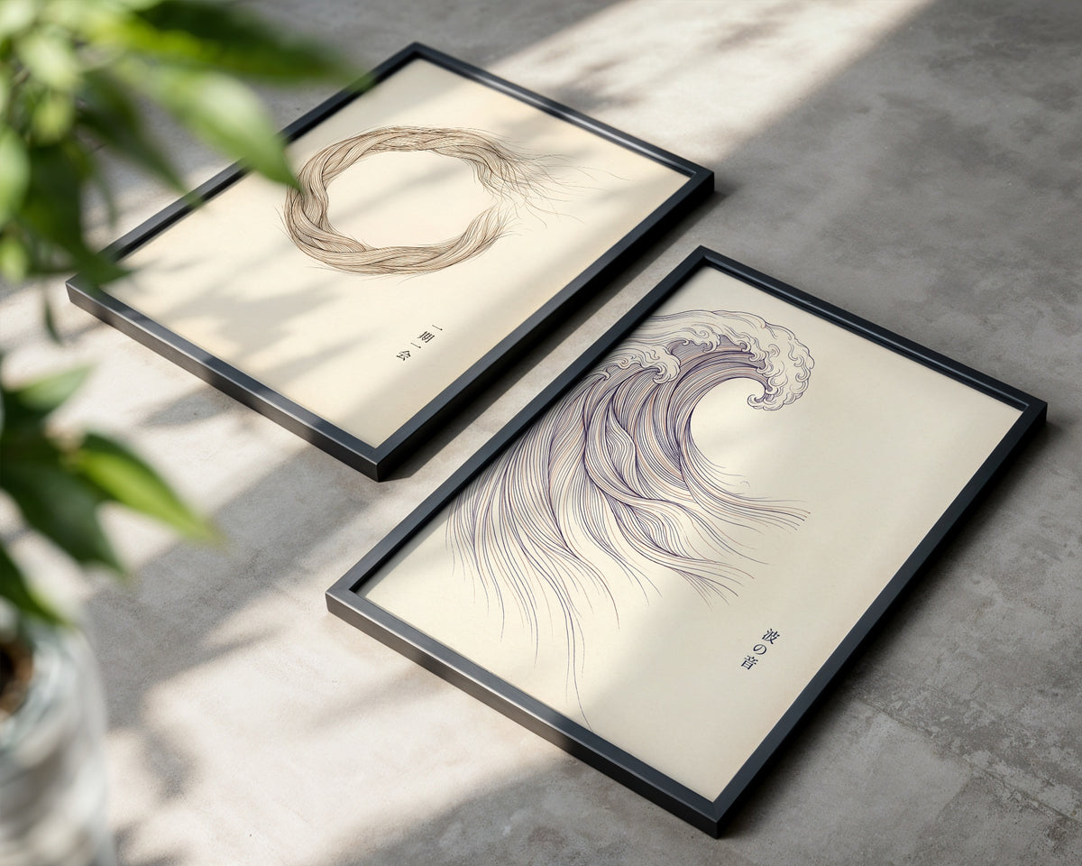 Nami no Oto Poster – två posters i rum 2