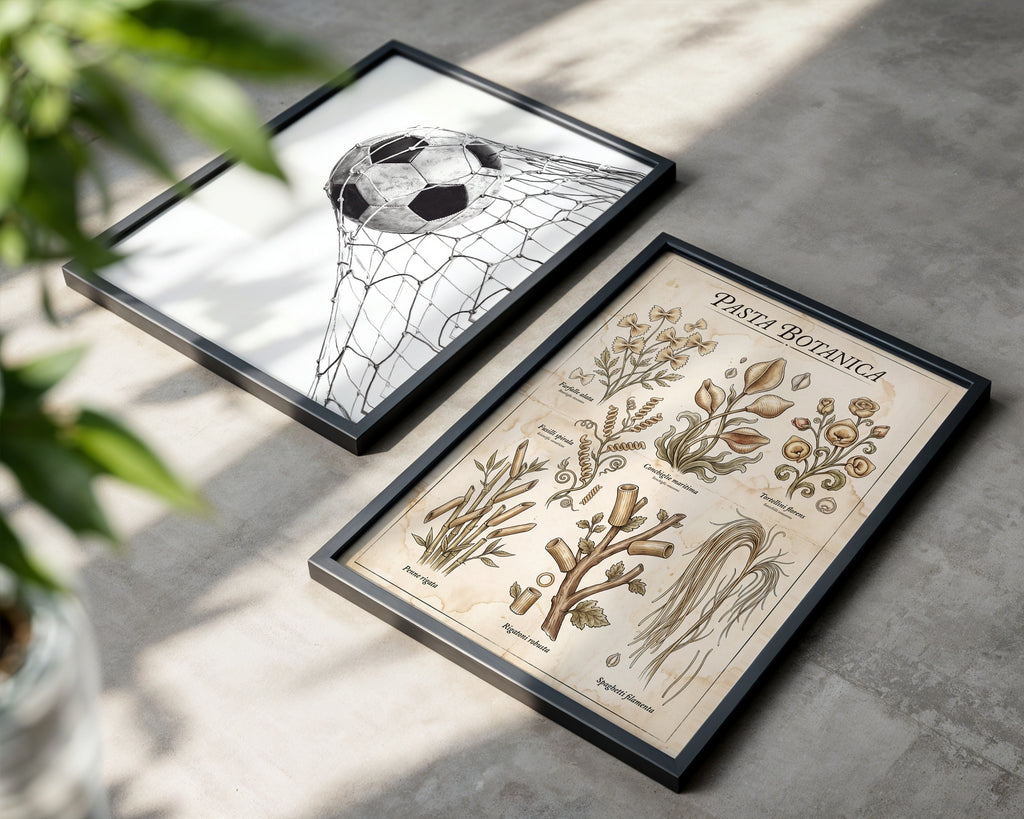 Pasta Botanica Poster – två posters i rum 2