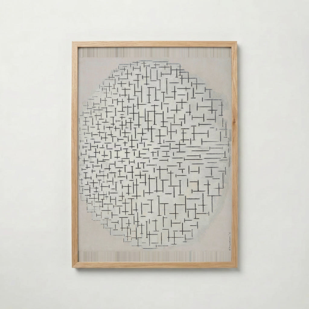 Piet Mondrian Composition 10 in Black and White 1915 Poster – ekram