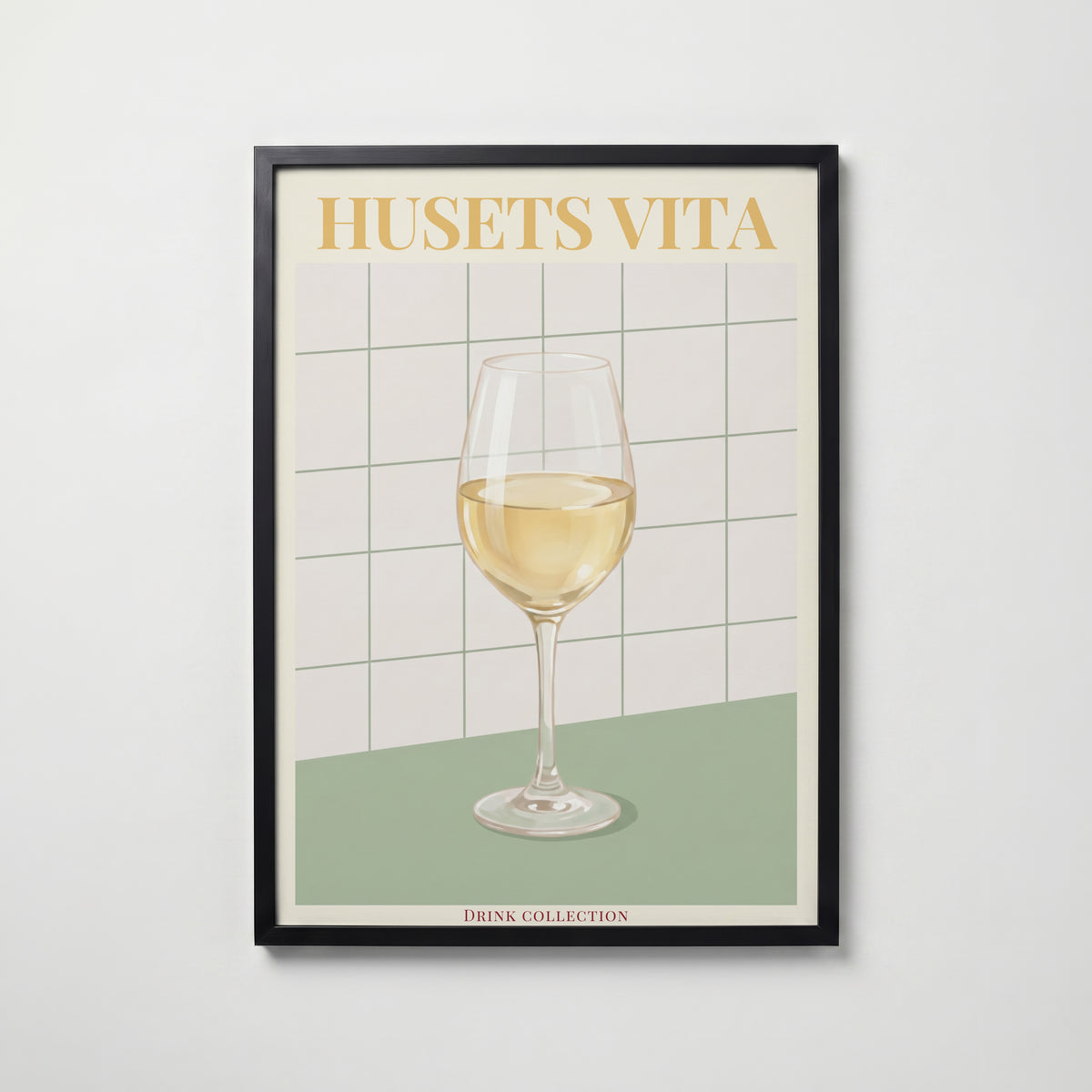 Husets Vita affisch i modern svart ram – stark kontrast och stil, Bozetto poster