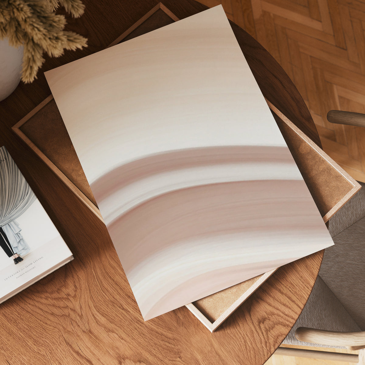 Abstract White poster visad rakt fram – Bozetto affisch i hög tryckkvalitet i hög tryckkvalitet