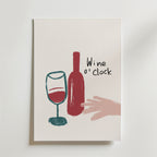 Wine O'Clock – stilfullt konsttryck från Bozetto, tryckt på matt finpapper i hög tryckkvalitet