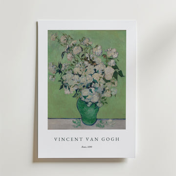 Van Gogh Roses – stilfullt konsttryck från Bozetto, tryckt på matt finpapper i hög tryckkvalitet