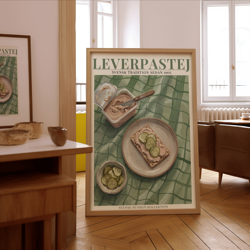 Leverpastej poster i stilrent hem med modern inredning – köp enkelt hos Bozetto i hög kvalitet