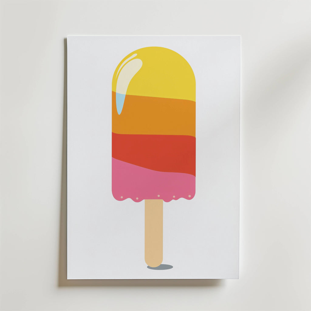 Tropical Ice Cream – stilfullt konsttryck från Bozetto, tryckt på matt finpapper