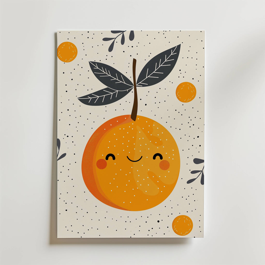 Cheerful Orange – stilfullt konsttryck från Bozetto, tryckt på matt finpapper i hög tryckkvalitet