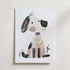 Playful Puppy – stilfullt konsttryck från Bozetto, tryckt på matt finpapper i hög tryckkvalitet