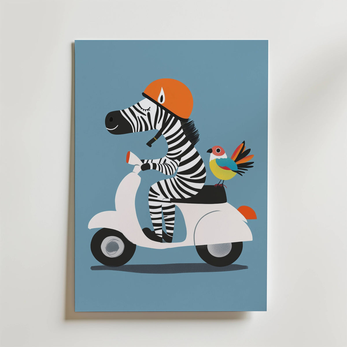 Zebra Ride – stilfullt konsttryck från Bozetto, tryckt på matt finpapper i hög tryckkvalitet