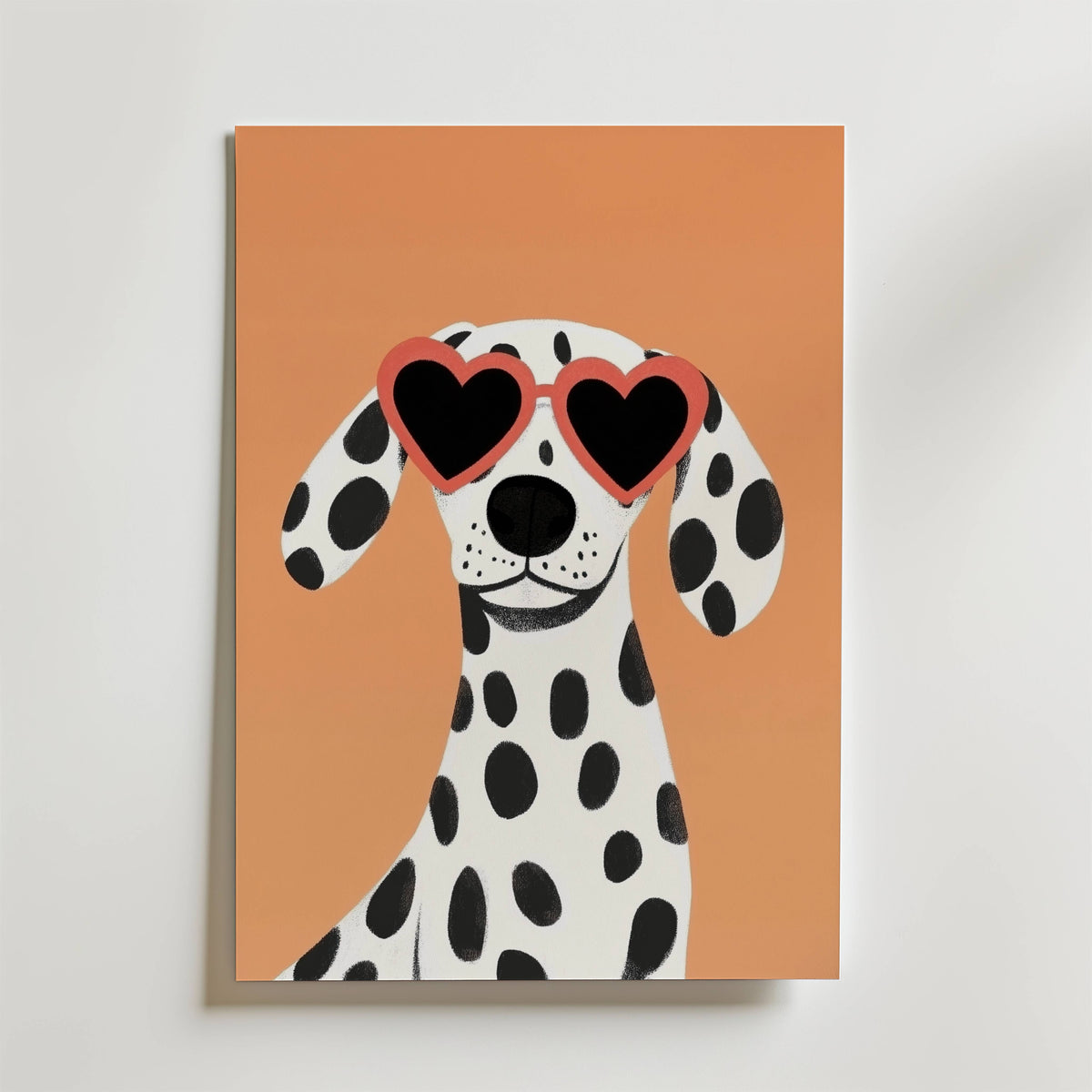 Heart Eyes Dalmatian – stilfullt konsttryck från Bozetto, tryckt på matt finpapper
