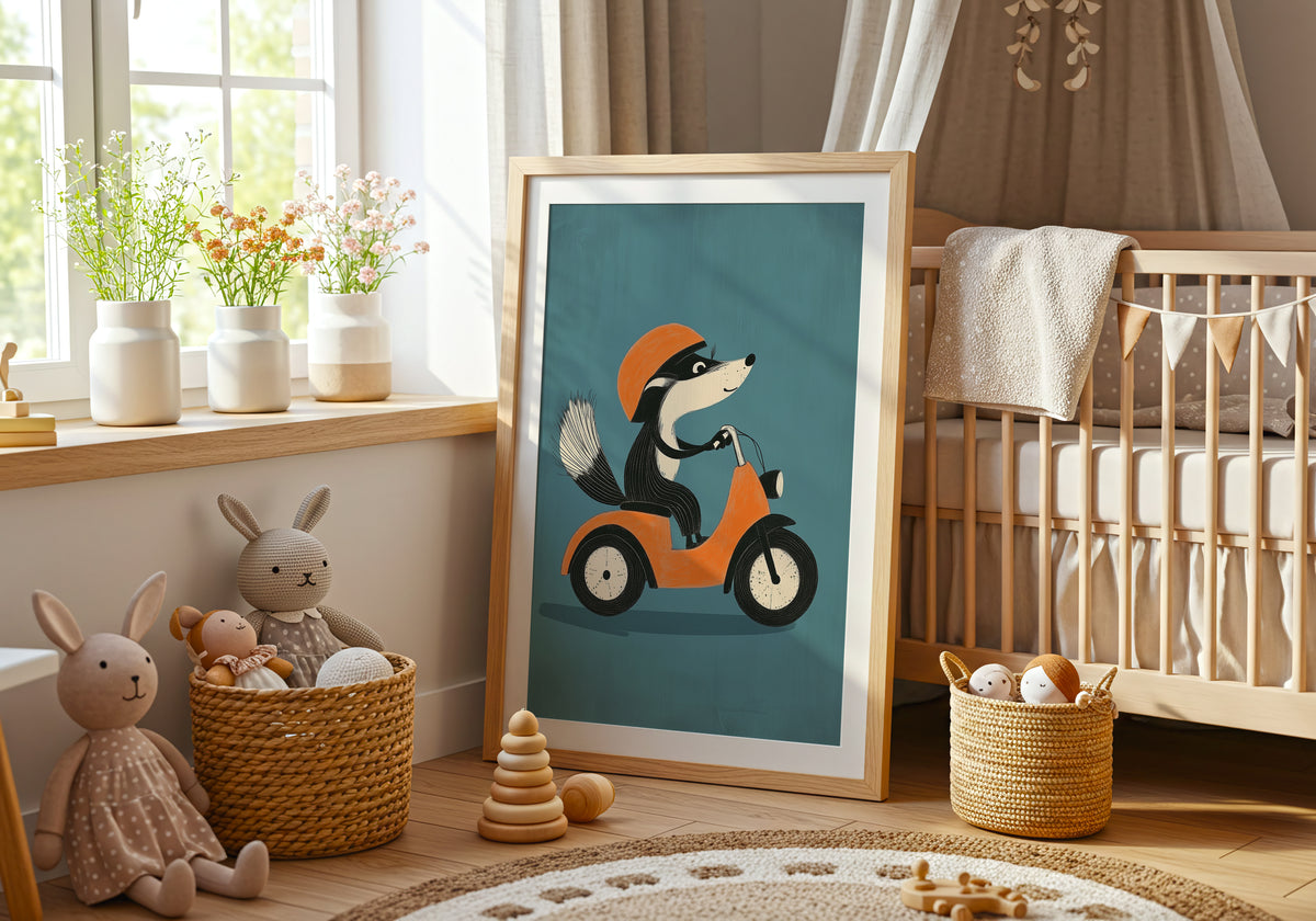 Scooter Skunk poster visad rakt fram – Bozetto affisch i hög tryckkvalitet i hög tryckkvalitet