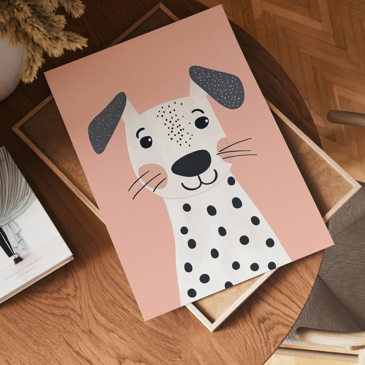 Happy Pup poster visad rakt fram – Bozetto affisch i hög tryckkvalitet i hög tryckkvalitet
