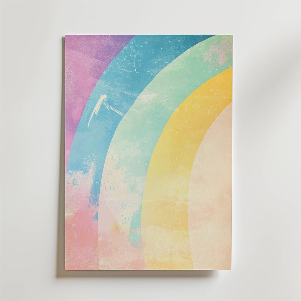 Pastel Rainbow – stilfullt konsttryck från Bozetto, tryckt på matt finpapper i hög tryckkvalitet