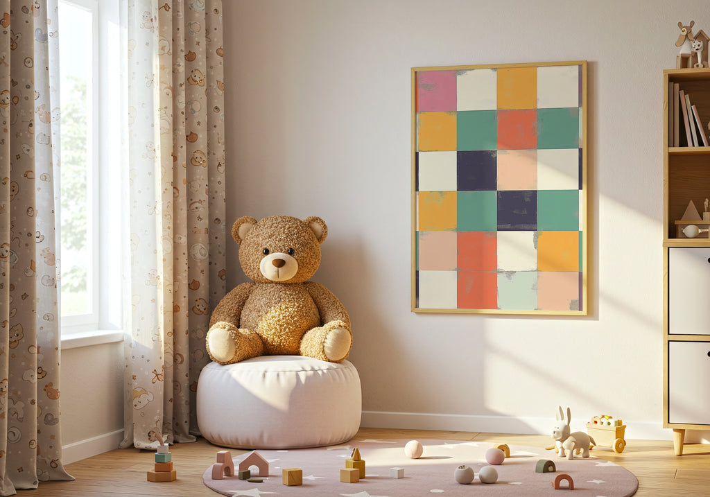 Color Block Harmony poster visad rakt fram – Bozetto affisch i hög tryckkvalitet