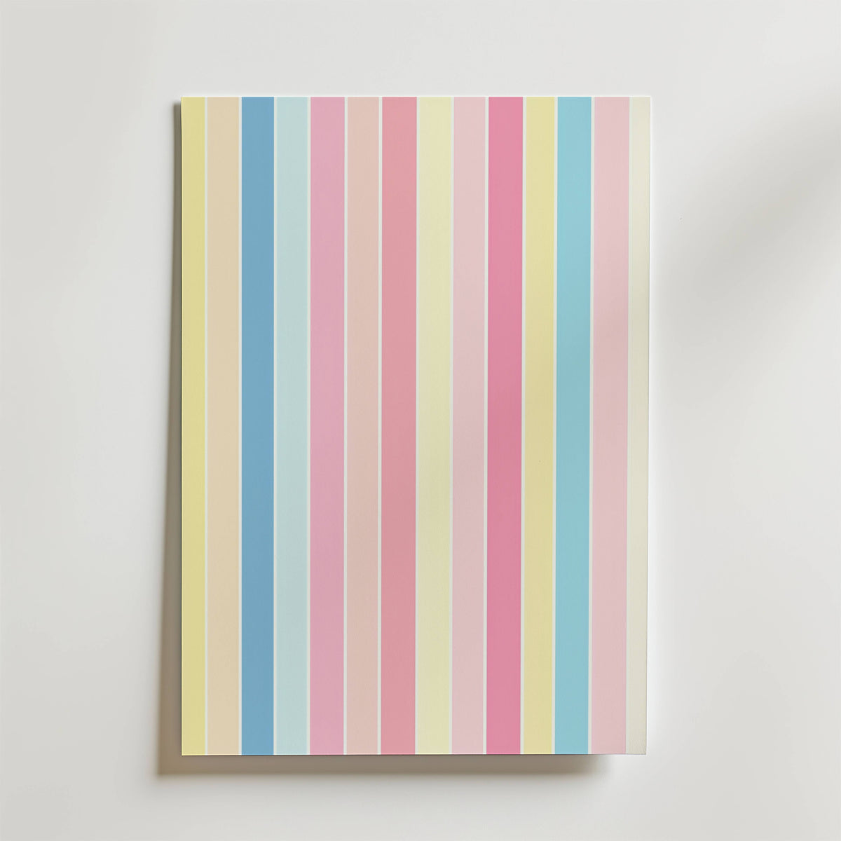 Pastel Stripes – stilfullt konsttryck från Bozetto, tryckt på matt finpapper i hög tryckkvalitet