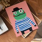 French Frog – affisch med snyggt motiv, köp enkelt hos Bozetto i flera storlekar