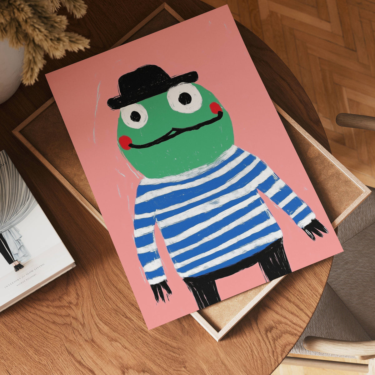 French Frog – affisch med snyggt motiv, köp enkelt hos Bozetto i flera storlekar