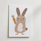 Happy Bunny No.2 – stilfullt konsttryck från Bozetto, tryckt på matt finpapper i hög tryckkvalitet