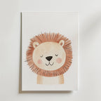 Sleepy Lion – stilfullt konsttryck från Bozetto, tryckt på matt finpapper i hög tryckkvalitet