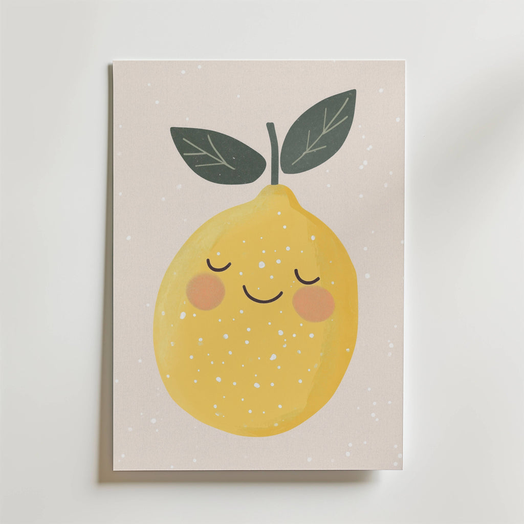 Sleepy Lemon – stilfullt konsttryck från Bozetto, tryckt på matt finpapper i hög tryckkvalitet