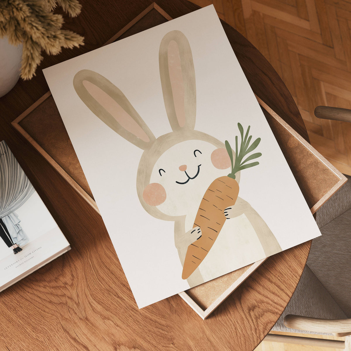 Happy Bunny No.3 – affisch med snyggt motiv, köp enkelt hos Bozetto i flera storlekar