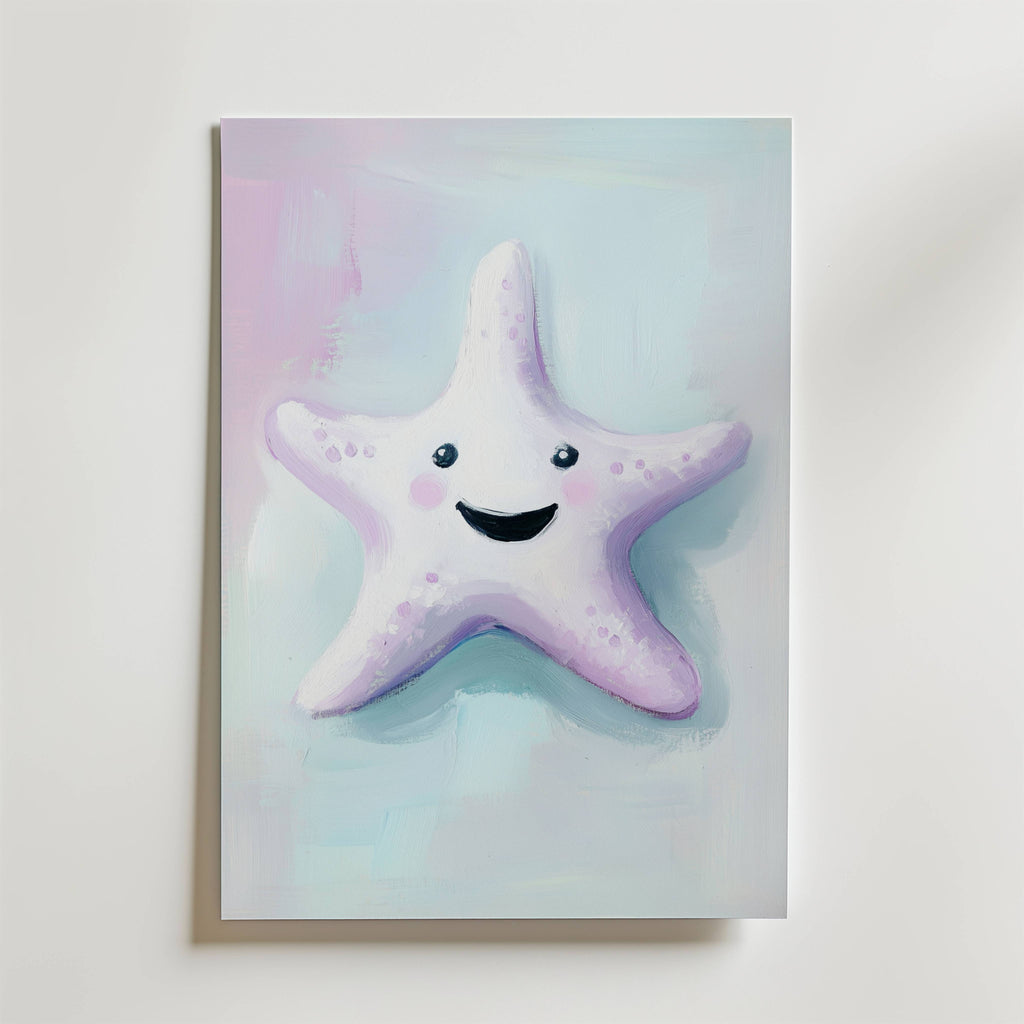 Smiling Starfish – stilfullt konsttryck från Bozetto, tryckt på matt finpapper i hög tryckkvalitet