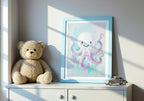 Smiling Octopus poster visad rakt fram – Bozetto affisch i hög tryckkvalitet i hög tryckkvalitet