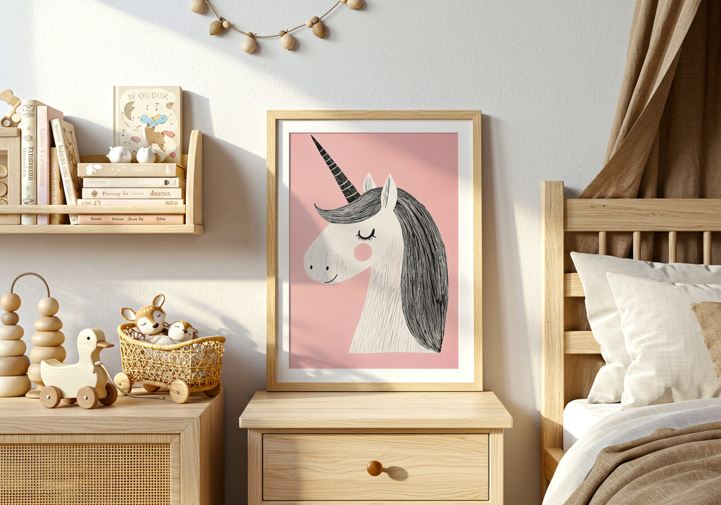 Dreamy Unicorn – affisch med snyggt motiv, köp enkelt hos Bozetto i flera storlekar