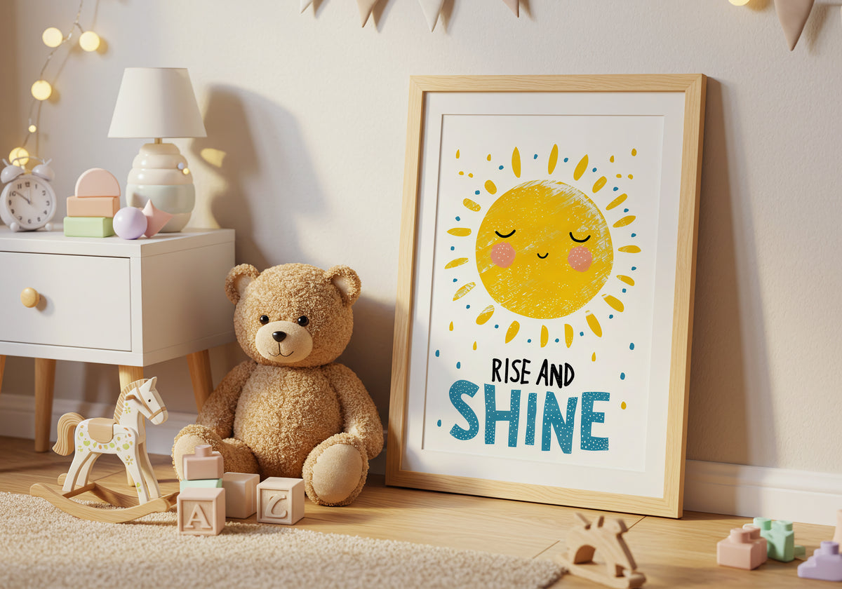 Rise and Shine – affisch med snyggt motiv, köp enkelt hos Bozetto i flera storlekar