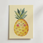 Smiling Pineapple – stilfullt konsttryck från Bozetto, tryckt på matt finpapper i hög tryckkvalitet